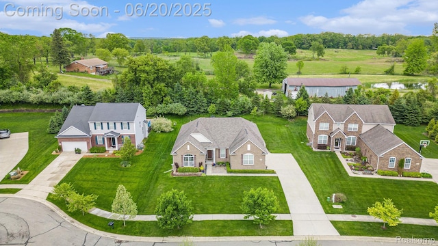 825 Mcintosh Ct, Oakland, MI 48363 - aerial view of property and surrounding area featuring a nearby body of water