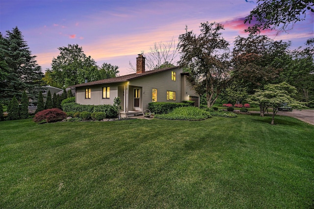 2800 Kimberley Rd, Ann Arbor, MI 48104 - view of front of property with a chimney and a yard