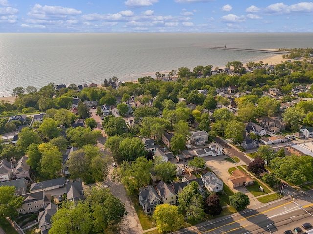 1118 Main St, Saint Joseph, MI 49085 - aerial perspective of suburban area with a large body of water