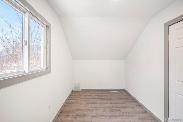 1073 W Bristol Rd, Grand Blanc, MI 48507 - additional living space featuring vaulted ceiling, plenty of natural light, and light wood-style floors