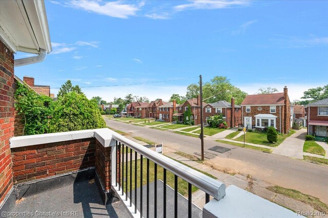 17155 Wisconsin St, Detroit, MI 48221 - balcony with a residential view