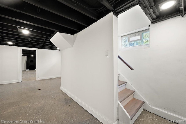 17155 Wisconsin St, Detroit, MI 48221 - basement with baseboards and stairway