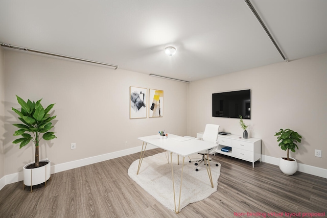 455 N 10th St, Plainwell, MI 49080 - office featuring wood finished floors and baseboards