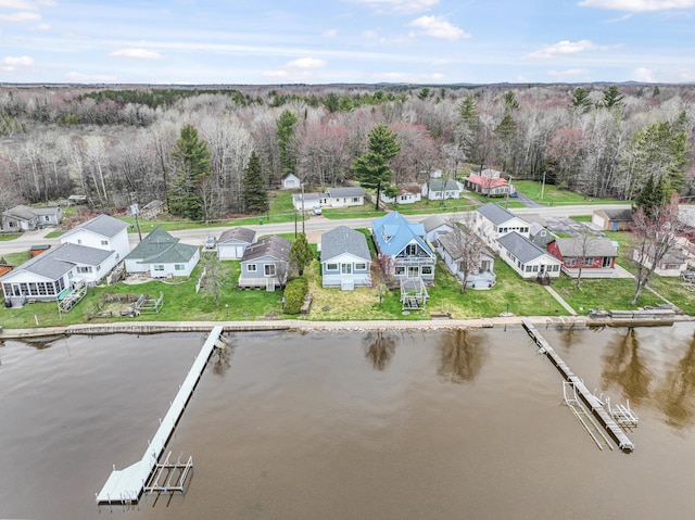 3551 W W Lake Mitchell Dr, Cadillac, MI 49601 - aerial view of residential area with a large body of water and a heavily wooded area