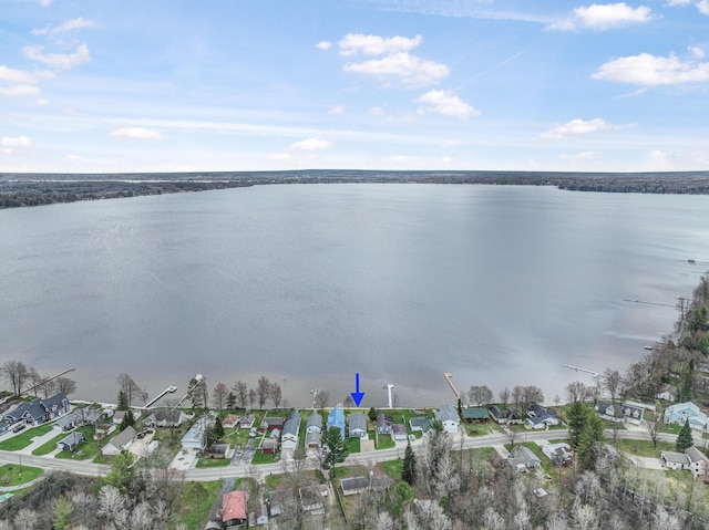 3551 W W Lake Mitchell Dr, Cadillac, MI 49601 - aerial overview of property's location featuring nearby suburban area and a large body of water