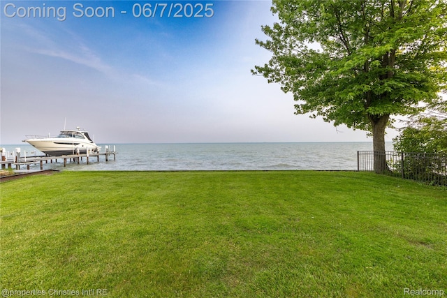 50824 Baltimore St, New Baltimore, MI 48047 - water view featuring boat lift and a dock