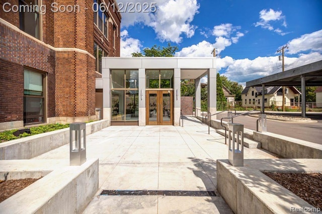 1454 Townsend St Unit 101, Detroit, MI 48214 - view of patio / terrace with french doors