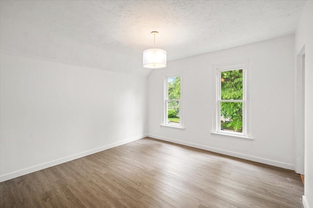 950 Crescent St NE, Grand Rapids, MI 49503 - empty room featuring wood finished floors, a textured ceiling, and baseboards