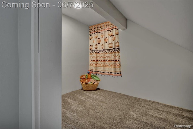 16146 Valcrest Dr, Linden, MI 48451 - detailed view of carpet floors and beam ceiling