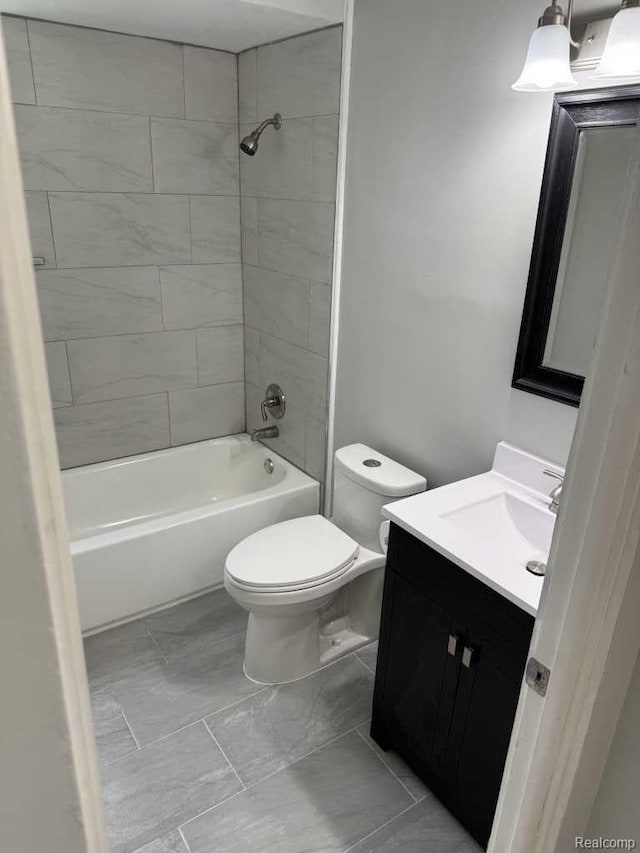 4030 W 13 Mile Rd, Lathrup Village, MI 48073 - full bathroom with vanity, toilet, and shower / bathtub combination