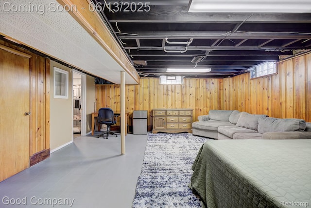 4217 Crooks Rd, Royal Oak, MI 48073 - basement featuring wooden walls