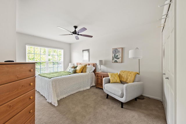 6018 Augusta Ct, Grand Blanc, MI 48439 - bedroom with light carpet and a ceiling fan