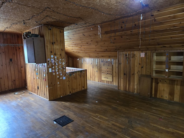 804 17th St, Jackson, MI 49203 - bar with hardwood / wood-style flooring and wooden walls