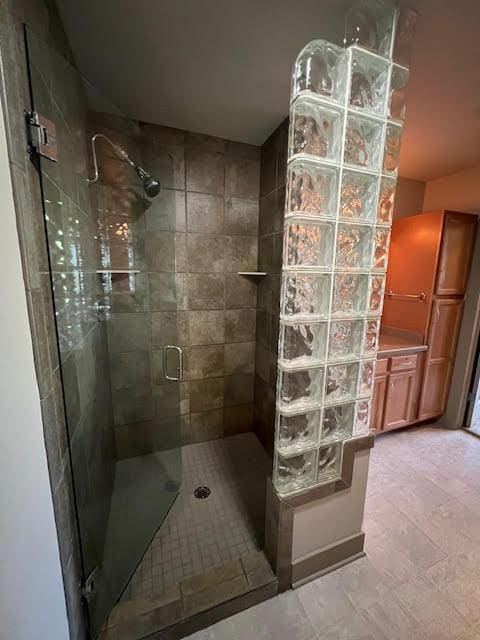 600 Albert Ave Unit 524, East Lansing, MI 48823 - bathroom with tiled shower