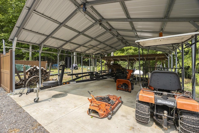 6838 E Michillinda Rd, Twin Lake, MI 49457 - view of patio / terrace featuring a carport