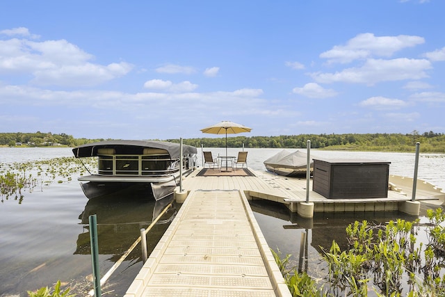 6838 E Michillinda Rd, Twin Lake, MI 49457 - dock area featuring a water view