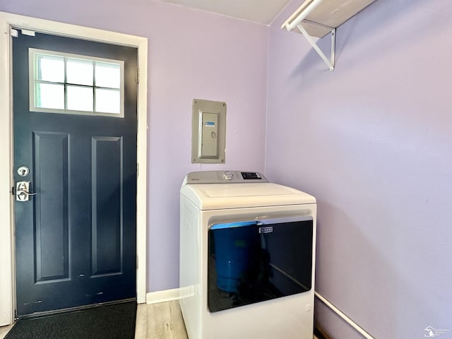 9730 Douglas Rd, Temperance, MI 48182 - laundry area with washer / clothes dryer and electric panel