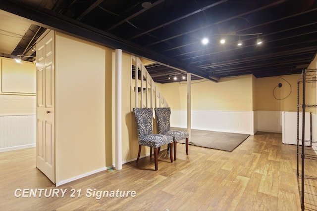 12 W Corral Dr, Saginaw, MI 48638 - finished below grade area featuring wood finished floors and wainscoting