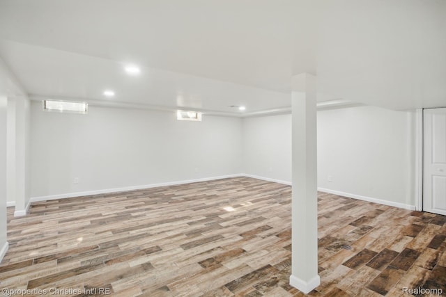 18051 Locherbie Ave, Beverly Hills, MI 48025 - finished basement with wood finished floors, baseboards, and recessed lighting