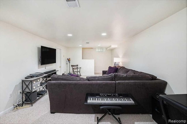 32457 Sheridan Dr, Beverly Hills, MI 48025 - living room with carpet floors, recessed lighting, and baseboards