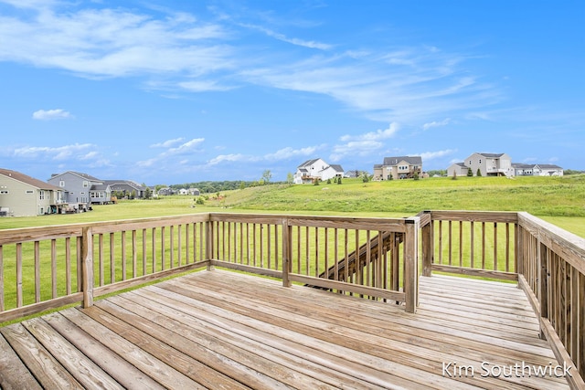 12285 Apple Cart Ln, Lowell, MI 49331 - deck with a residential view and a yard