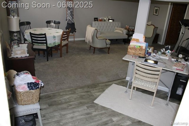 3338 Maple Dr, Melvindale, MI 48122 - office featuring wood finished floors and baseboards