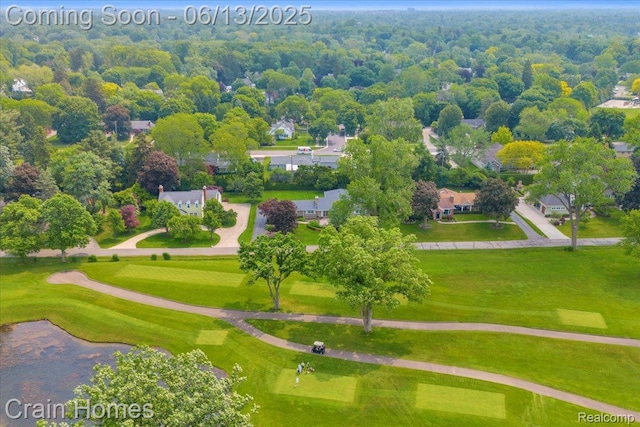 6151 Golfview Dr, Bloomfield Hills, MI 48301 - drone / aerial view of a golf course and a nearby body of water