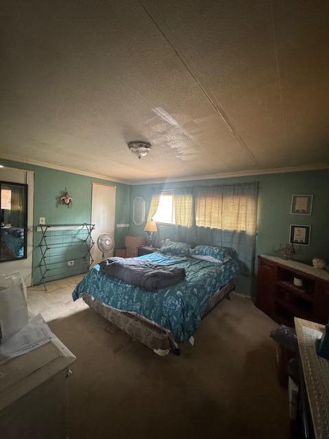 583 S Mcintosh Ln, Muskegon, MI 49442 - bedroom with ornamental molding and carpet