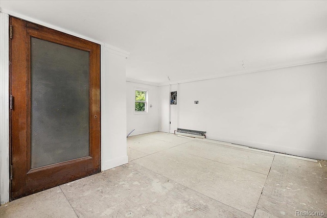 2160 Concord St, Detroit, MI 48207 - unfurnished room featuring ornamental molding and baseboards
