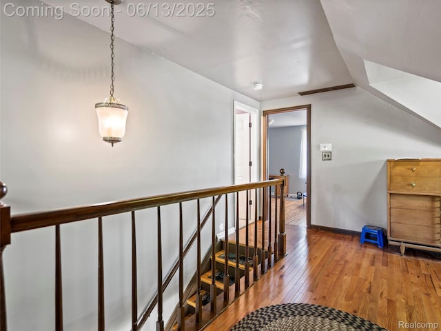 27904 Milton Ave, Warren, MI 48092 - staircase featuring hardwood / wood-style floors and baseboards