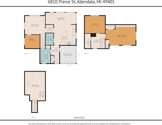 6810 Pierce St, Allendale, MI 49401 - floor plan / room layout