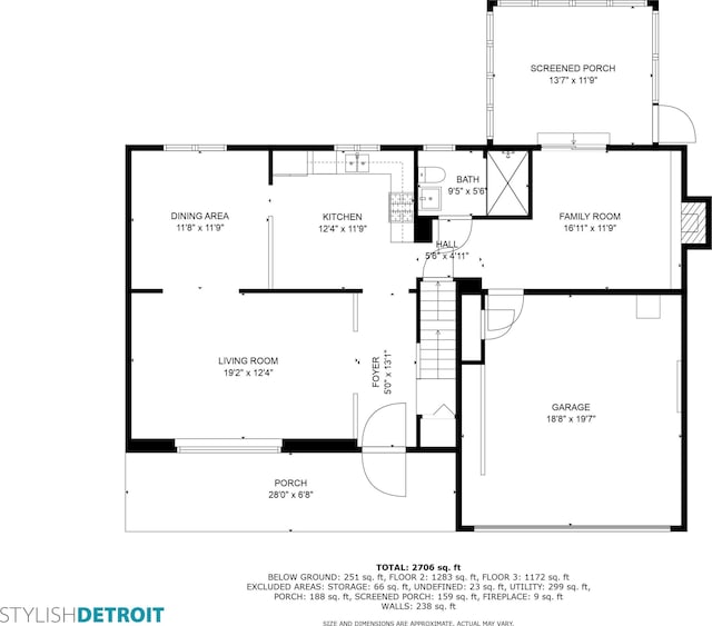 3604 Pall Dr, Warren, MI 48092 - home floor plan