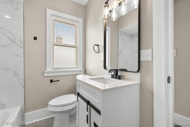 16810 Archdale St, Detroit, MI 48235 - bathroom featuring vanity, a tub to relax in, toilet, and a shower