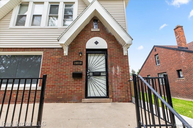 16810 Archdale St, Detroit, MI 48235 - entrance to property featuring brick siding