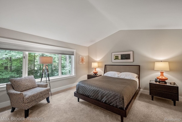 1132 Hillpointe Cir, Bloomfield Hills, MI 48304 - carpeted bedroom featuring vaulted ceiling and baseboards