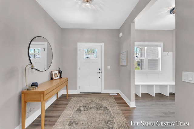 16371 Wickshire Pl, Spring Lake, MI 49456 - entryway featuring plenty of natural light, wood finished floors, and baseboards