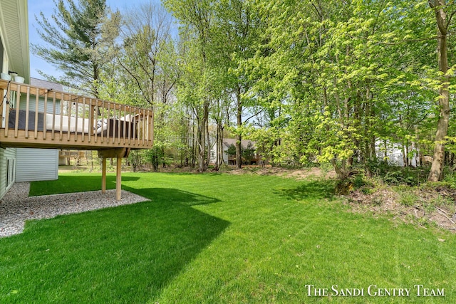 16371 Wickshire Pl, Spring Lake, MI 49456 - view of grassy yard with a deck