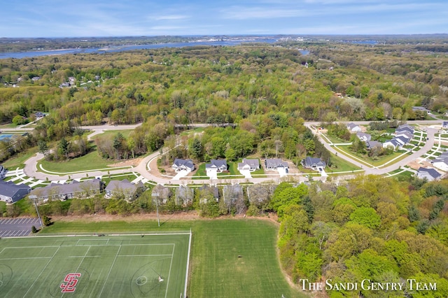 16371 Wickshire Pl, Spring Lake, MI 49456 - bird's eye view of a nearby body of water and a forest