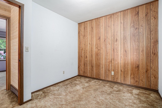 18930 G Dr N, Marshall, MI 49068 - empty room featuring carpet, wooden walls, and baseboards
