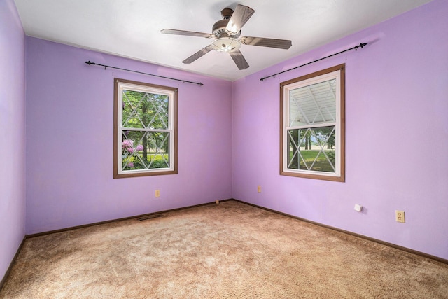 18930 G Dr N, Marshall, MI 49068 - carpeted empty room with a ceiling fan and baseboards