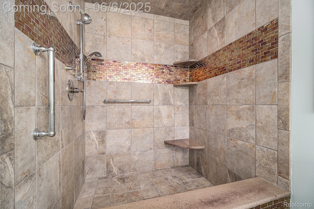4825 Mirror Lake Dr, West Bloomfield, MI 48323 - bathroom featuring a tile shower
