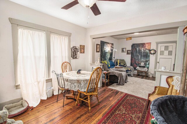 1527 Madison St, Muskegon, MI 49442 - dining area with a ceiling fan and hardwood / wood-style floors