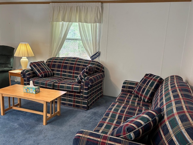 530 N June Dr, Mears, MI 49436 - living room featuring carpet floors