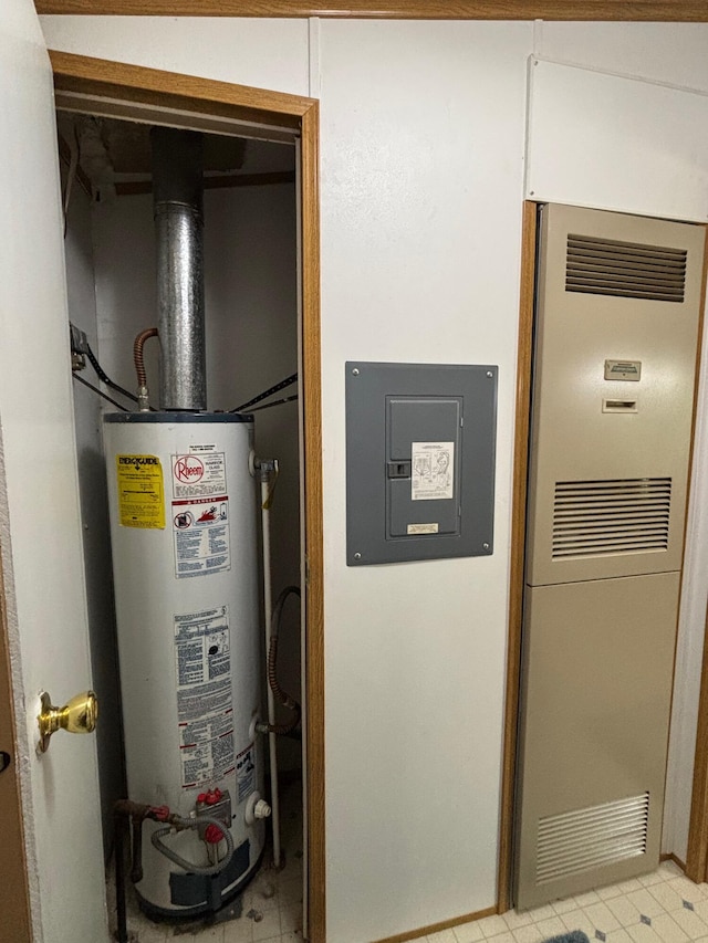 530 N June Dr, Mears, MI 49436 - utilities featuring water heater, a heating unit, and electric panel