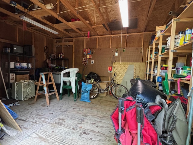 530 N June Dr, Mears, MI 49436 - storage area with a garage
