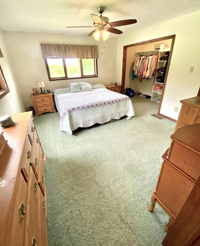 3561 Barber Rd, Hastings, MI 49058 - carpeted bedroom featuring a closet and a ceiling fan