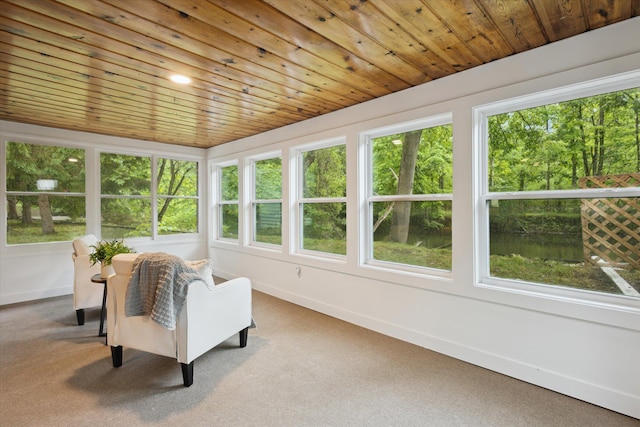 6780 Packer Dr NE, Belmont, MI 49306 - sunroom / solarium with baseboards, plenty of natural light, carpet, and wood ceiling