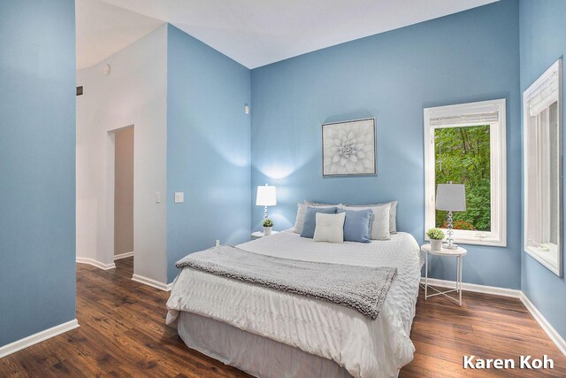 240 Pettis Ave NE, Ada, MI 49301 - bedroom featuring dark wood finished floors and baseboards