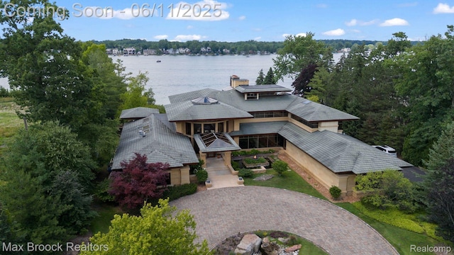 4790 Dow Ridge Rd, Orchard Lake, MI 48324 - view from above of property featuring a nearby body of water