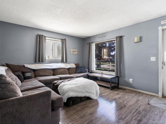 9636 Mueller St, Taylor, MI 48180 - living room with wood finished floors and a textured ceiling